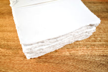 Load image into Gallery viewer, Handmade Paper - 100% Cotton Rag, Deckle Edge