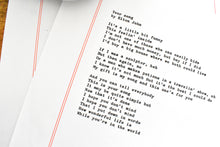 Load image into Gallery viewer, Southworth Red Ruled Vintage Typewriter Paper
