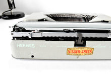 Load image into Gallery viewer, 1957 Portable Seafoam Hermes Baby Typewriter