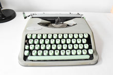 Load image into Gallery viewer, 1957 Portable Seafoam Hermes Baby Typewriter