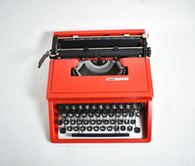 Load image into Gallery viewer, 1970 Olivett Lettera 31 Typewriter - Red