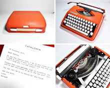 Load image into Gallery viewer, 1972 Hermes Baby Typewriter - Techno Typeface, Ruby Red