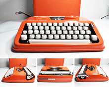 Load image into Gallery viewer, 1972 Hermes Baby Typewriter - Techno Typeface, Ruby Red