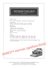 Load image into Gallery viewer, RARE* Reserved* Hermes 3000 Typewriter, uncommon EPOCA typeface, 3rd Gen