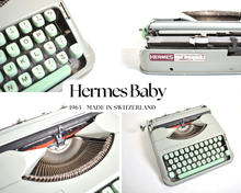 Load image into Gallery viewer, 1963 Mint Hermes Baby Typewriter - qwerty

