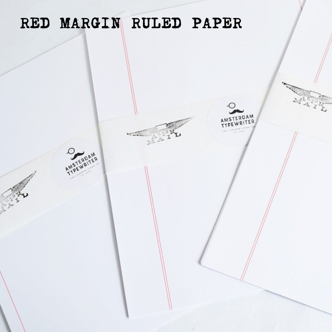 Southworth Red Ruled Vintage Typewriter Paper