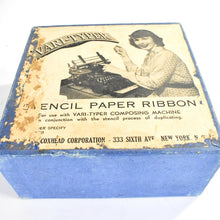 Load image into Gallery viewer, Vari-typer Stencil Paper Ribbon Vintage
