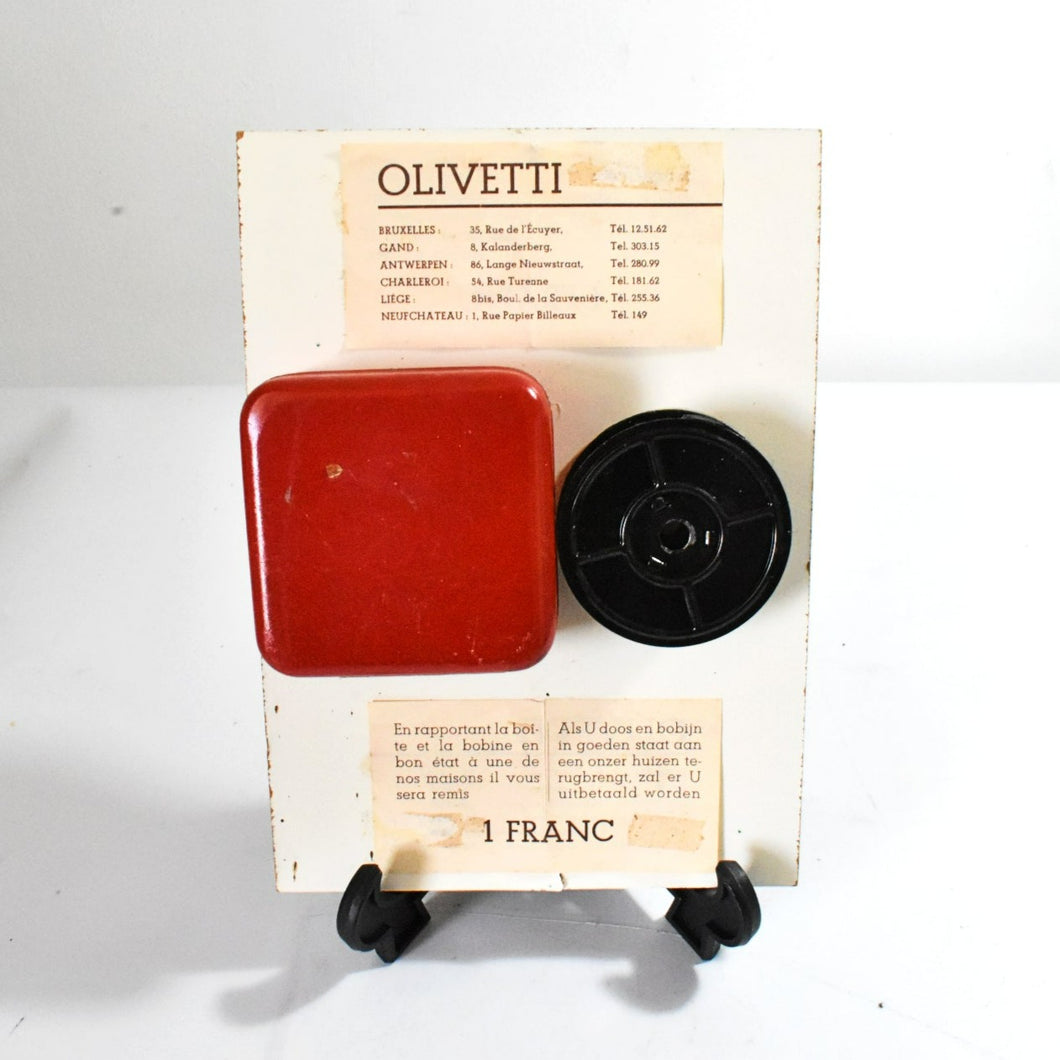 Vintage Ribbon Tin Display by Olivetti