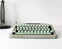 Load image into Gallery viewer, 1957 Portable Seafoam Hermes Baby Typewriter
