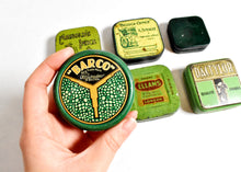 Load image into Gallery viewer, Set of 6 Vintage Typewriter Ribbon Tins - The Green Collection
