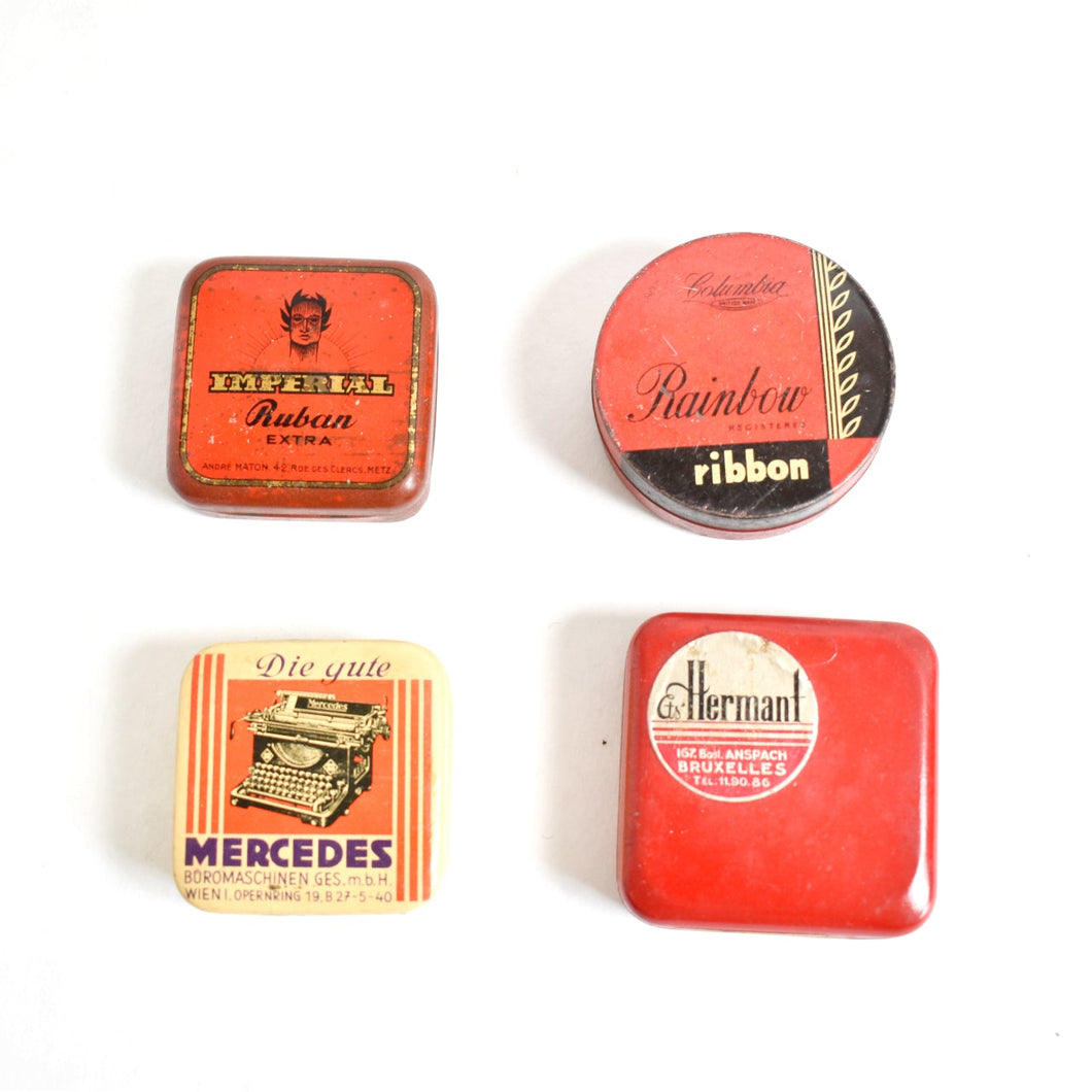 Vintage Typewriter Ribbon Tins - Lot G