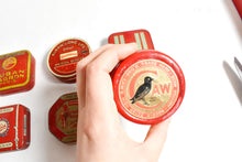 Load image into Gallery viewer, Set of 6 Vintage Typewriter Ribbon Tins - The Red Collection
