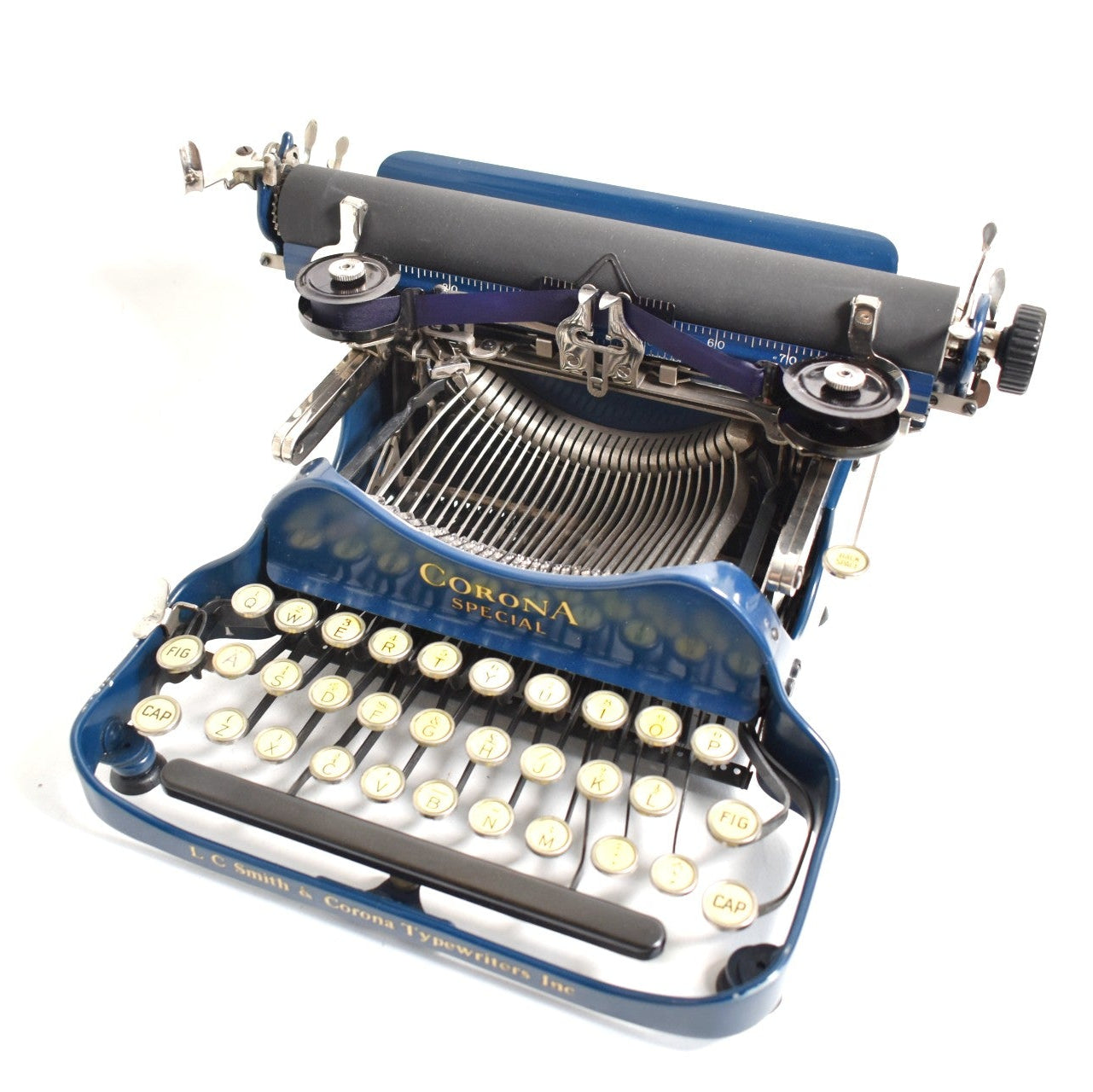 Stunning Rare 1929 Corona Special Blue Typewriter – Amsterdam Typewriter