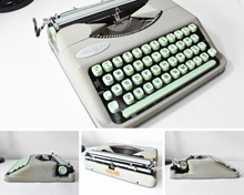 Load image into Gallery viewer, 1957 Portable Seafoam Hermes Baby Typewriter
