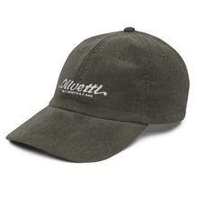 Load image into Gallery viewer, Vintage corduroy cap - Olivetti Ivrea Typewriter Company Hat
