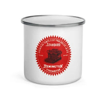 Load image into Gallery viewer, Enamel Mug - Remington Typewriter Mark
