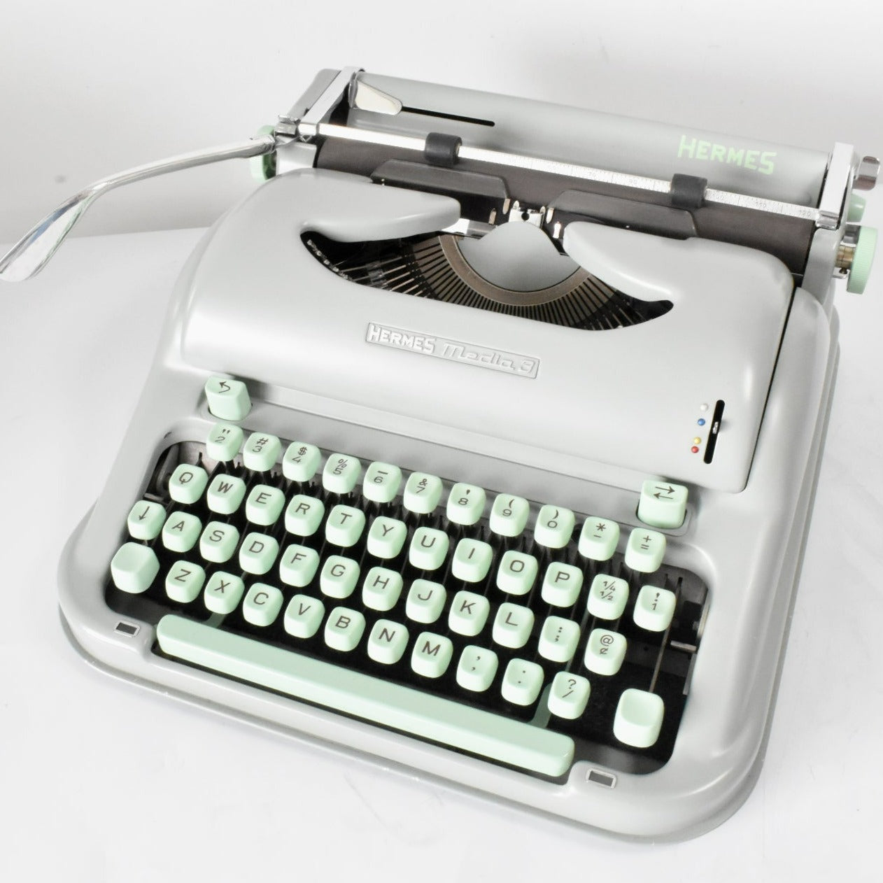 Rare* Restored Hermes Media 3 Typewriter - Script Typeface (Cursive ...