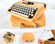 Load image into Gallery viewer, Olivetti Lettera 82 Orange Portable Typewriter
