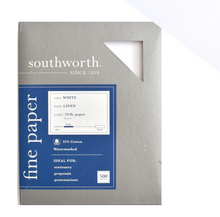 Load image into Gallery viewer, Southworth Linen Typing Paper - Premium White
